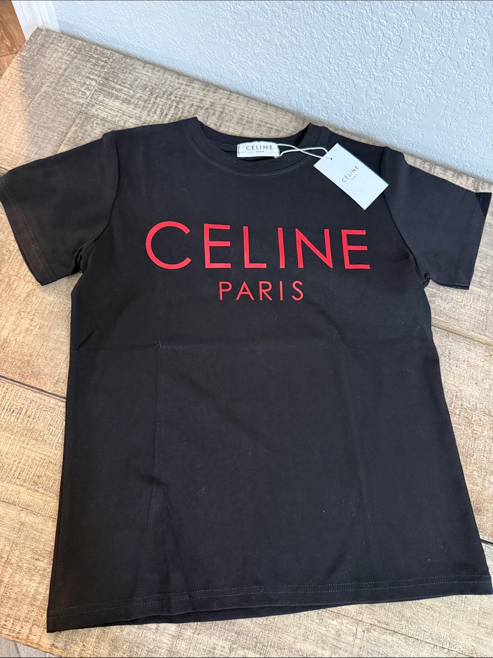 Women’s Stretch T-Shirt with Red PARIS Logo